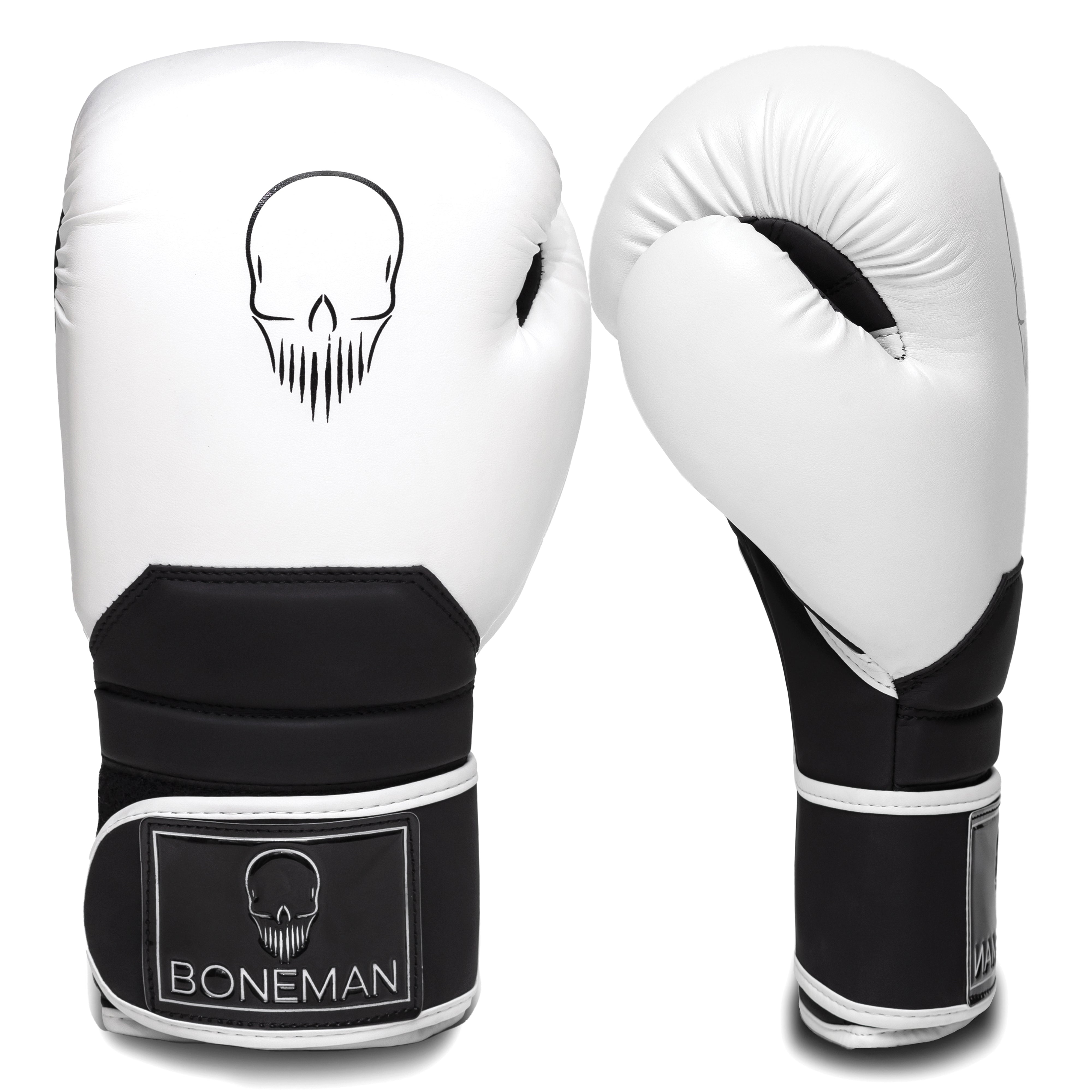 Boxing Gloves - Pro Training & Sparring Gloves for Men & Women - Comfortable Fit, Durable Build - Ideal for Boxing, MMA & Fitness Workout - White